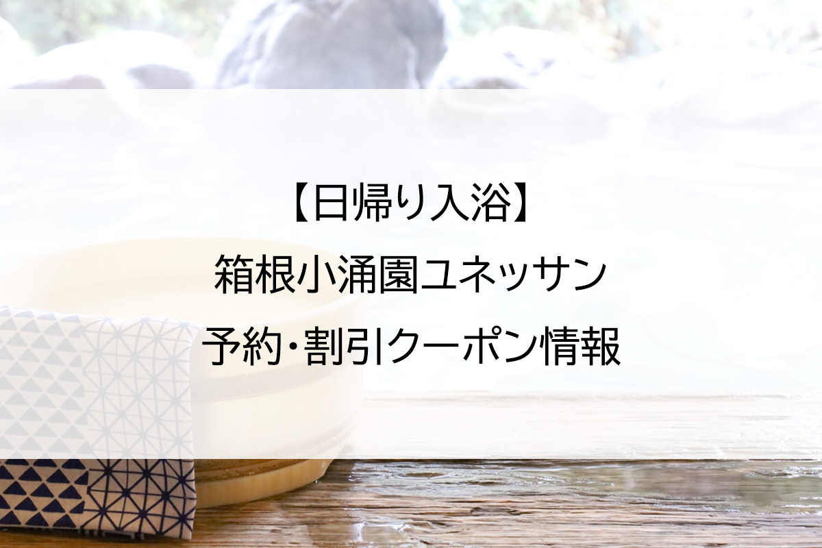 【日帰り入浴】箱根小涌園ユネッサン｜予約・割引クーポン情報